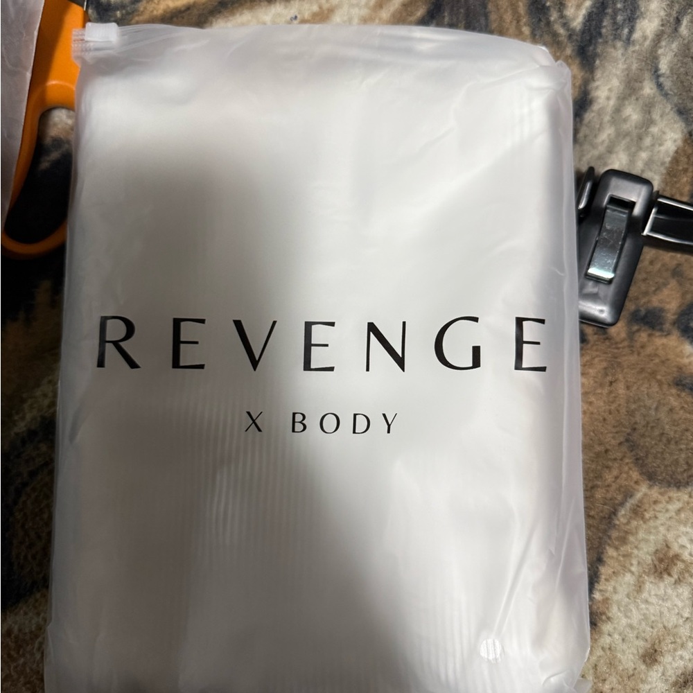 White ribbed Medium body suit brand new